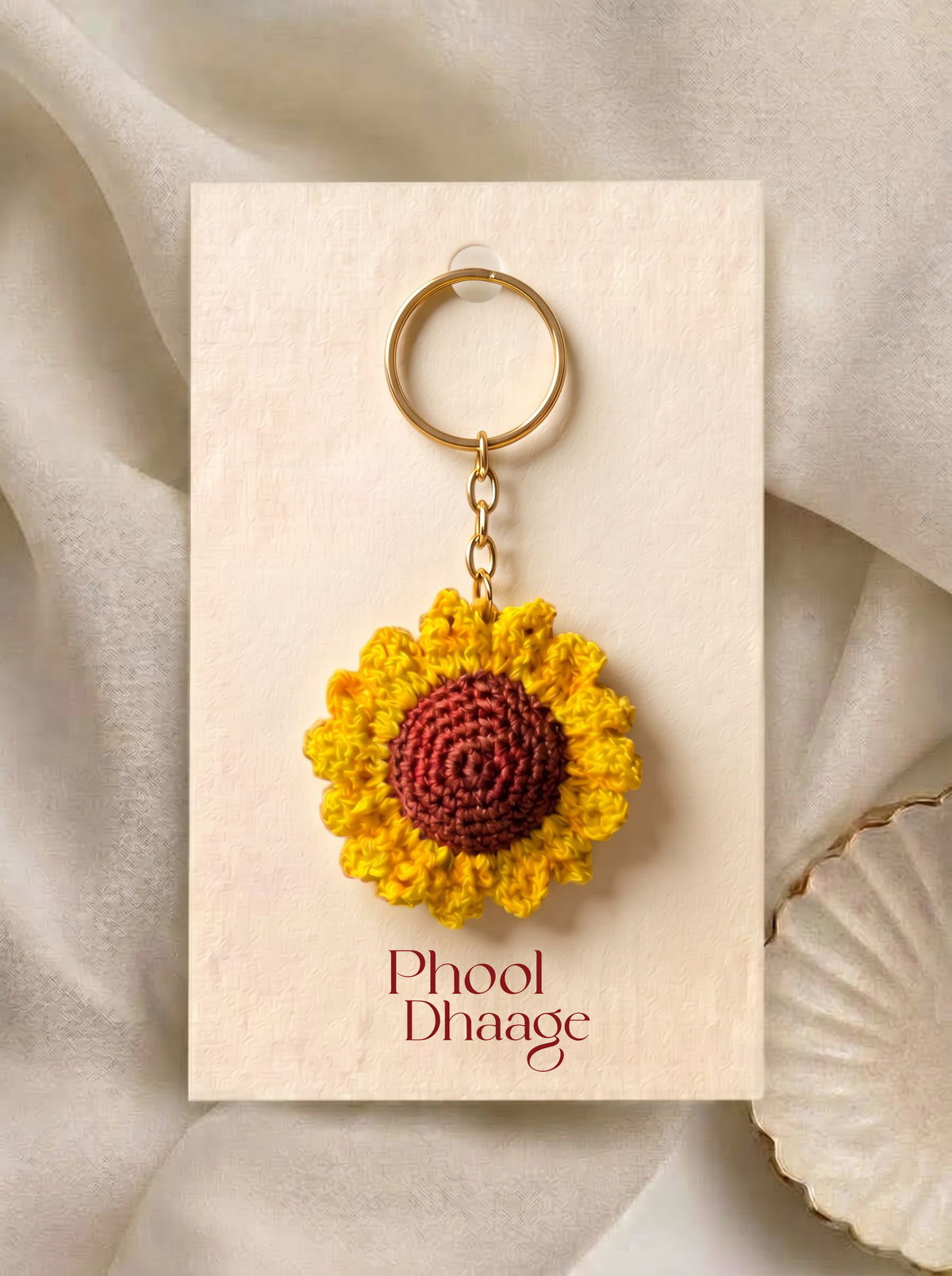 Sunshine in Your Pocket Handmade Crochet Keychain | Perfect as Bag Charm and Purse Accessory