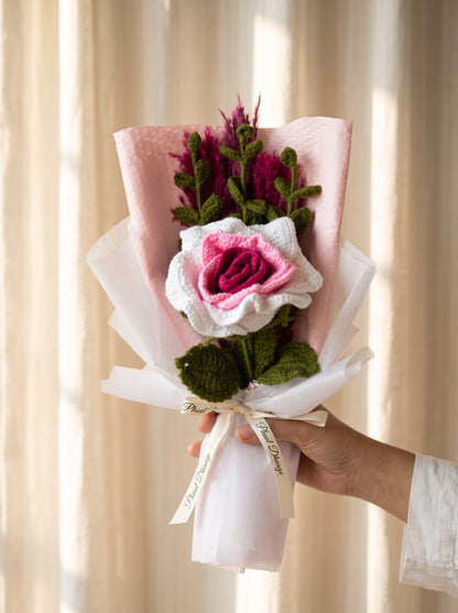 Pink Passion Handmade Crochet Bouquet | Everlasting Flowers | Perfect for Gifting