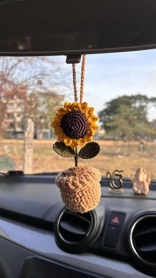 Sunflower pot hanging